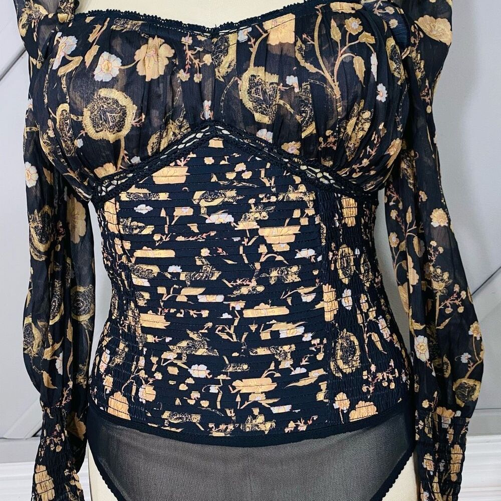 New Free People Intimately‎ Brunch Date Bodysuit Sweetheart Neckline Size S - Picture 7 of 15